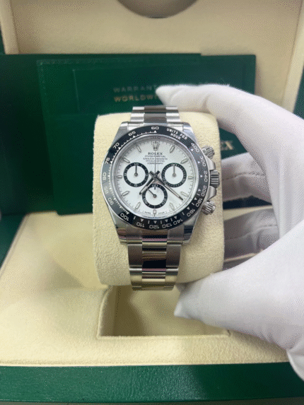 Super Clone Rolex Daytona Panda 126500LN – White Index Dial, Black Ceramic Bezel – Swiss 1:1 Replica