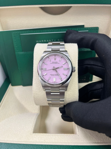Super Clone Rolex Oyster Perpetual 36mm Candy Pink Dial with Domed Bezel and Oyster Bracelet
