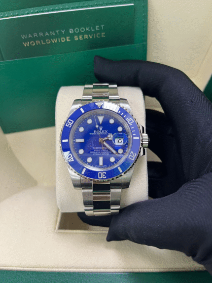 Super Clone Rolex Submariner 116619LB “Smurf” with blue dial and ceramic bezel – white gold replica