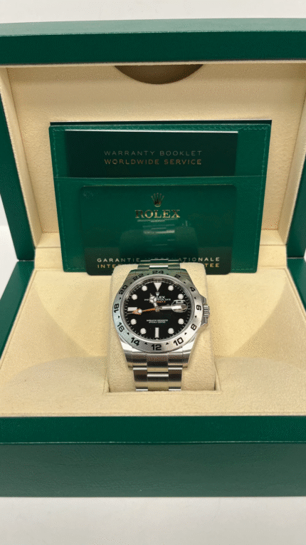 Rolex Explorer II 226570 black dial super clone with Oyster bracelet and GMT hand