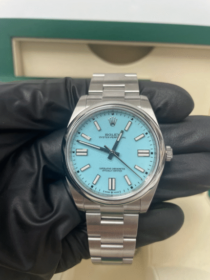 Super Clone Rolex OP41 Tiffany Turquoise Dial with Stainless Steel Oyster Bracelet
