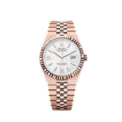 Premium Super Clone Rolex Land-Dweller 127335 in Rose Gold with White Dial