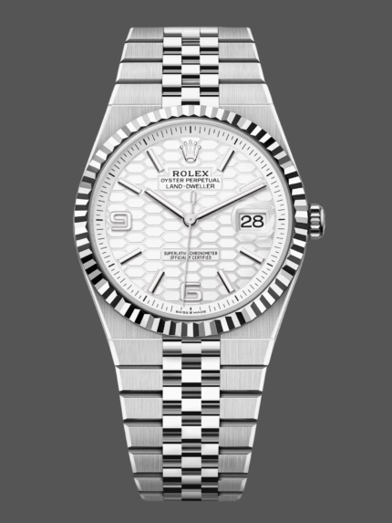 Super Clone Rolex Land Dweller Intense White Dial M127334-0001