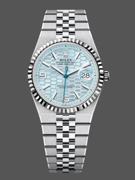 Super Clone Rolex Land Dweller 40 Ice Blue Dial Replica Watch