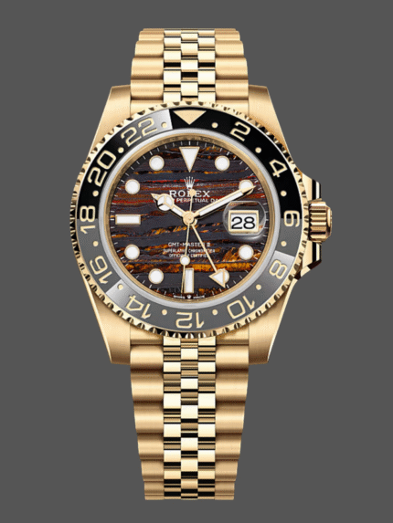 Super Clone 2025 Rolex GMT Master II 18kt Yellow Gold with black green bezel