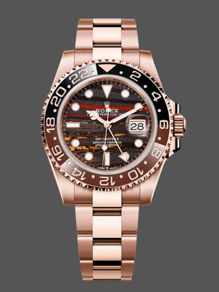 Super Clone 2025 Rolex GMT Master II Everose Gold with black dial and Oyster bracelet