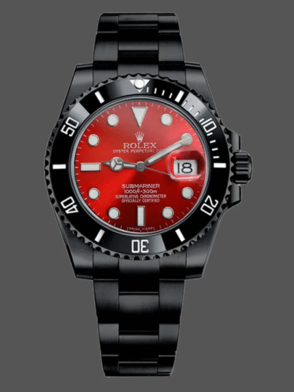 Super Clone Rolex Submariner Date Red Dial 116610LN Black PVD/DLC replica watch