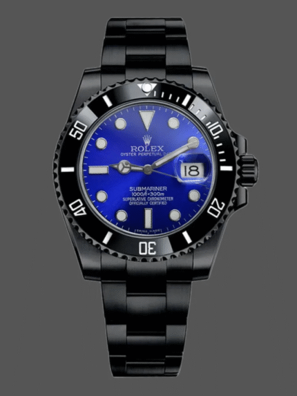 Super Clone Rolex Submariner Date Blue Dial 116610LN Black PVD/DLC replica watch